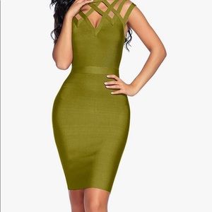 Olive green dress size medium
